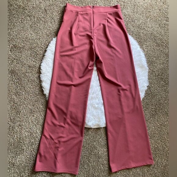 Fashion Nova Victoria High Waisted Dress Pants Mauve New Womens Size 2X - Picture 2 of 9